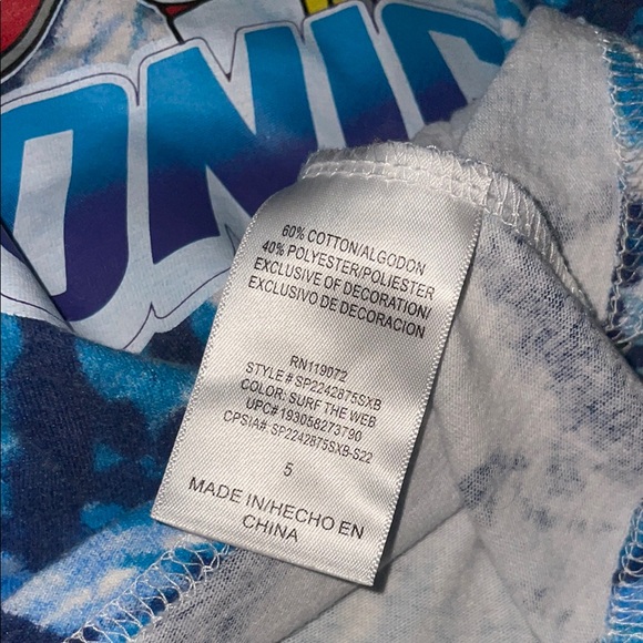 Sonic the Hedgehog Blue Tie-Dye Kids Hoodie - Picture 4 of 4